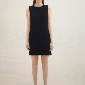 Theory LBD Black Crepe Sleeveless Sheath